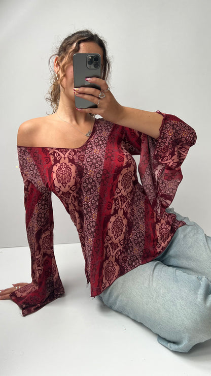 00s pink fairy long sleeve top- size L