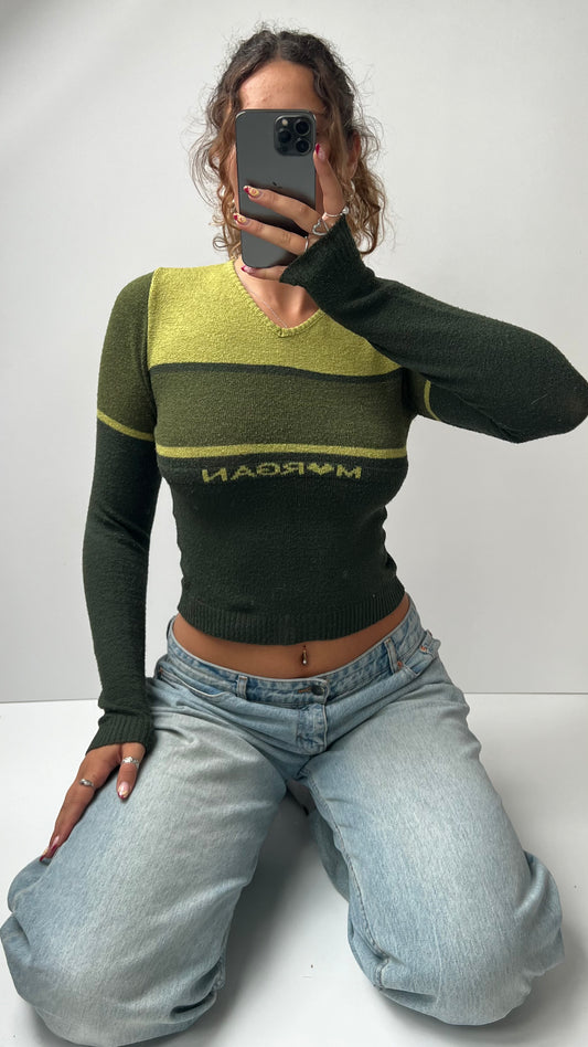00s Morgan De Toi green jumper- size S