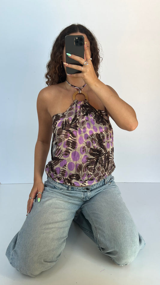 00s purple patterned cami- size M