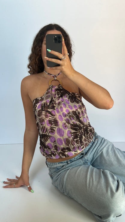 00s purple patterned cami- size M