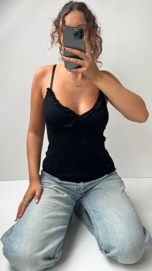 00s black knit cami- size S/M