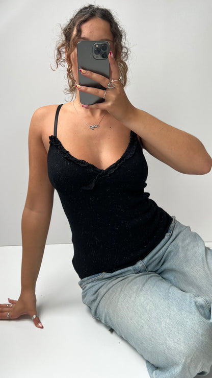 00s black knit cami- size S/M