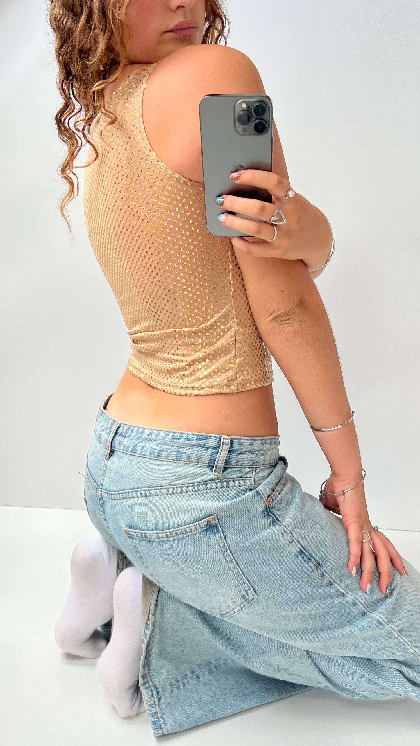 00s gold tank top- size XS