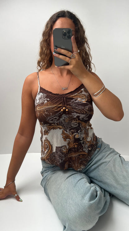 00s brown mesh cami- size M