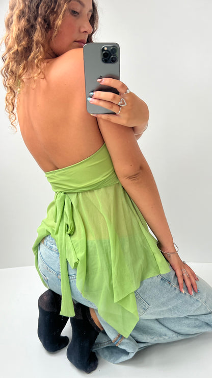 00s green sequin fairy cami- size S/M