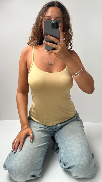 00s gold glitter cami- size M
