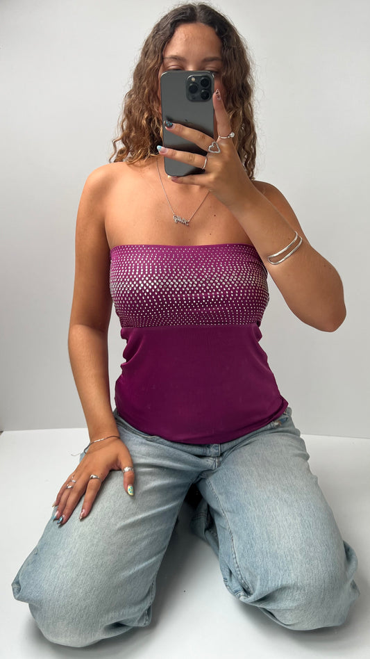 00s pink diamanté cami- size M