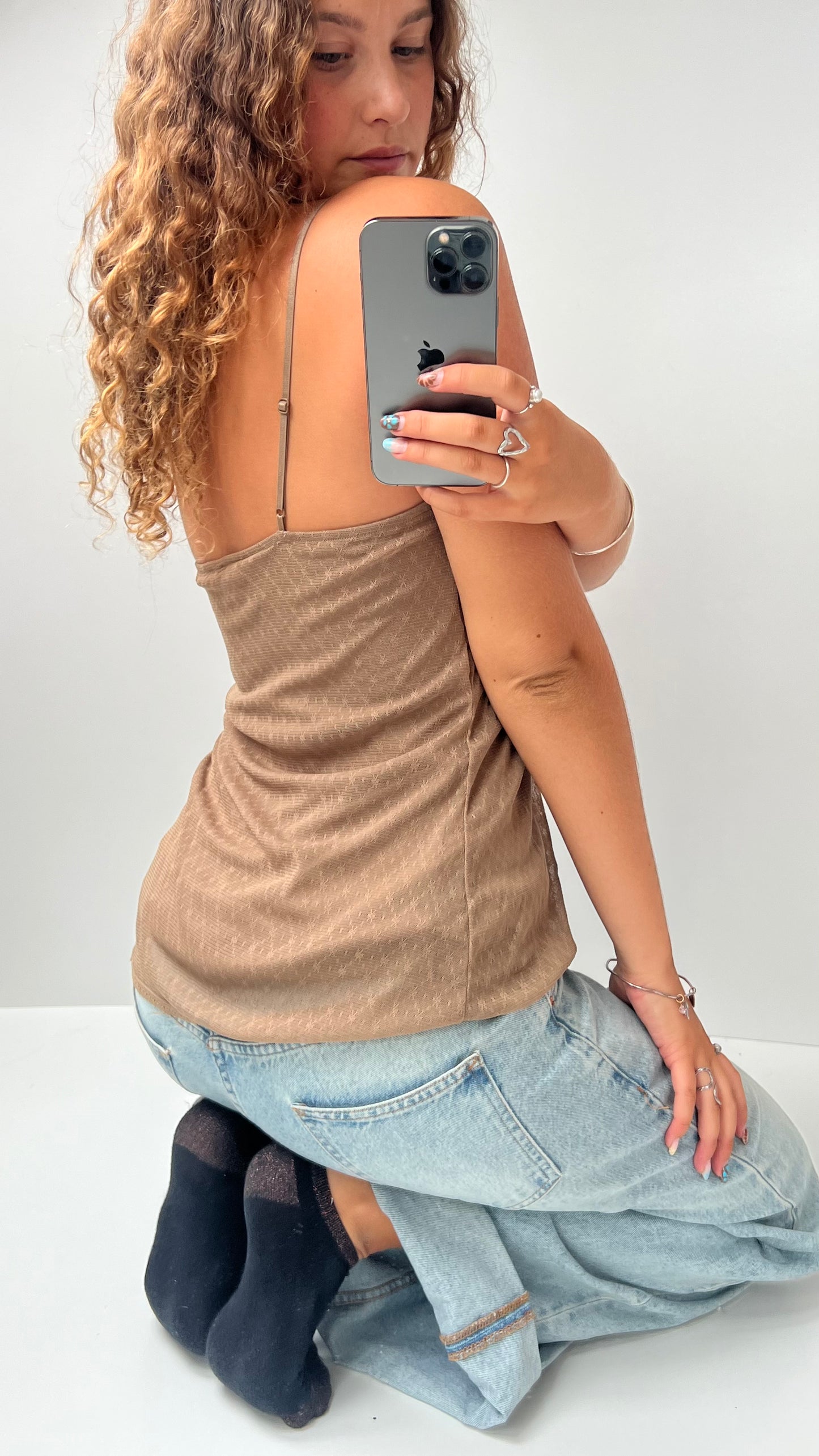 00s brown mesh cami- size L