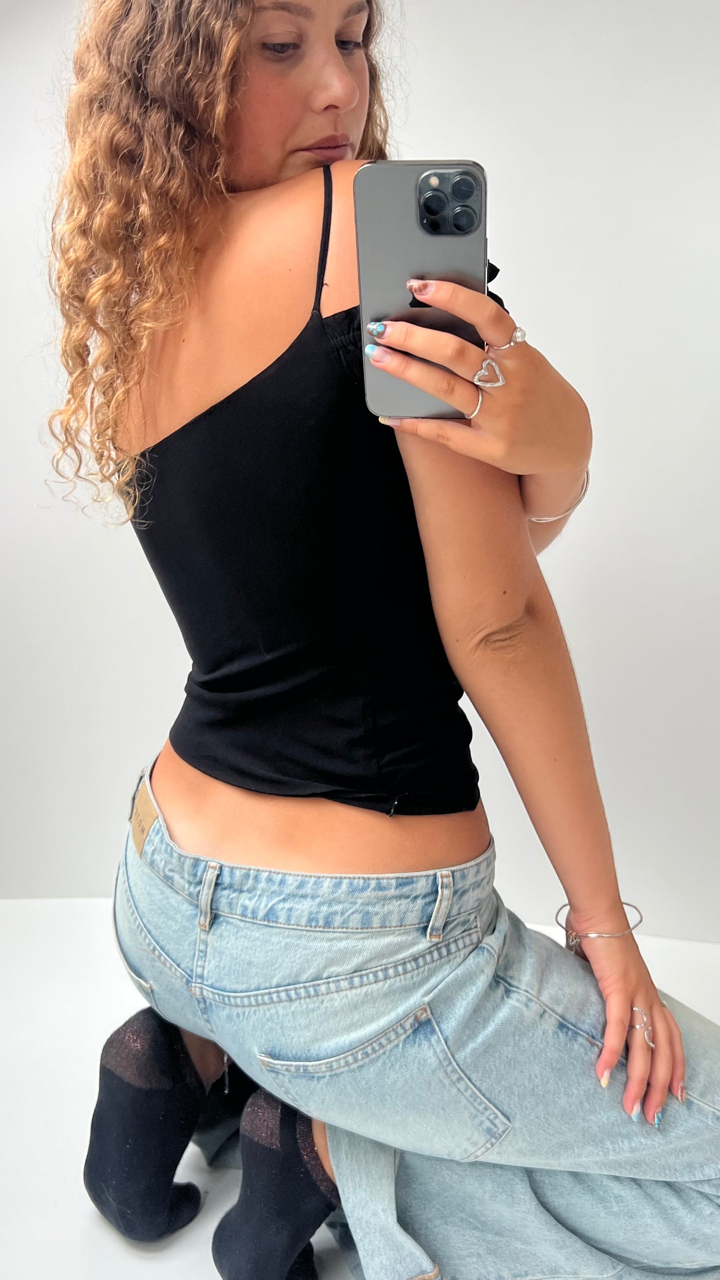 00s black off the shoulder top- size S