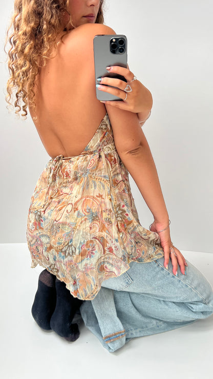 00s paisley babydoll cami- size L