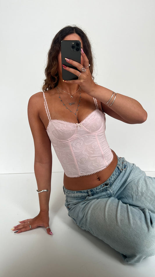 00s baby pink corset- size XS