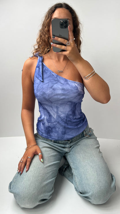 00s purple one shoulder cami- size S