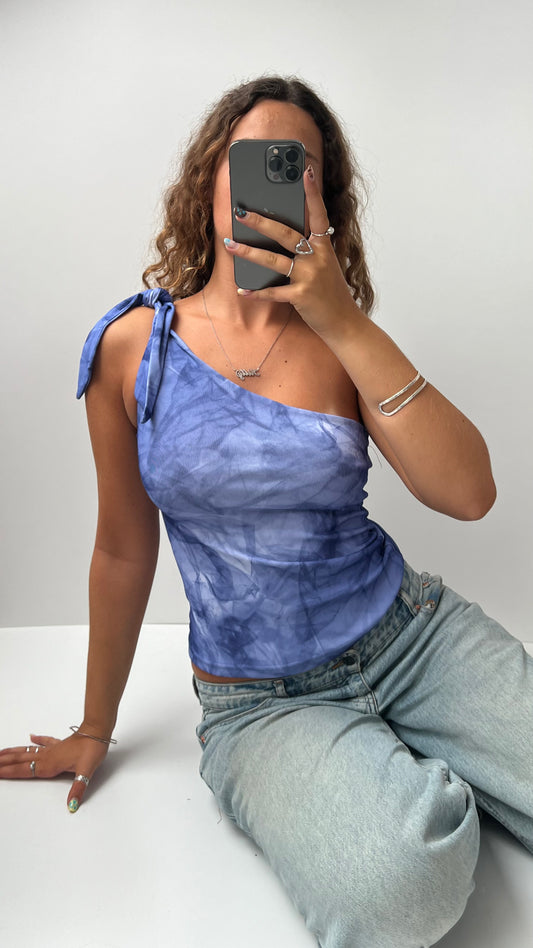 00s purple one shoulder cami- size S