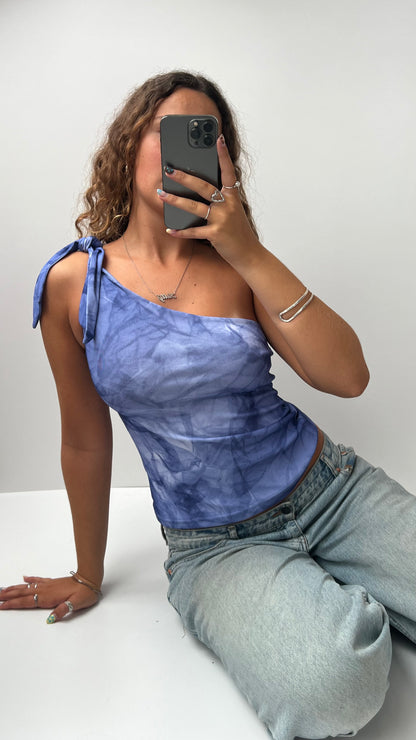 00s purple one shoulder cami- size S