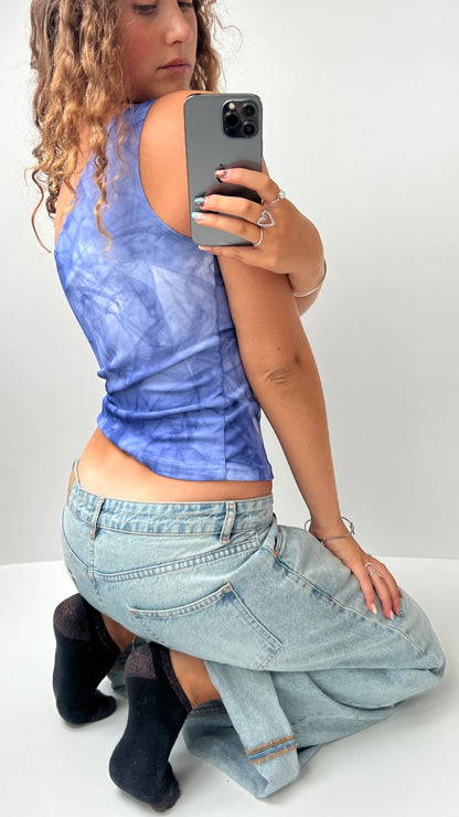 00s purple one shoulder cami- size S