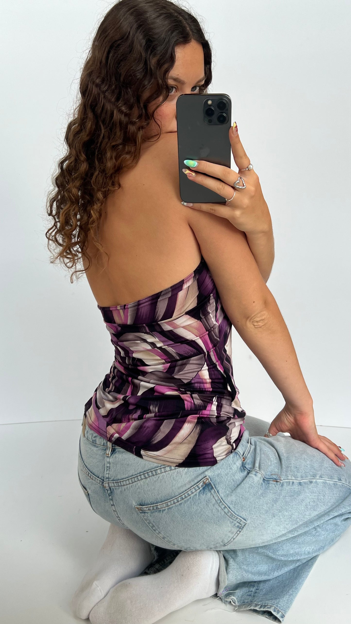00s purple halter cami- size M