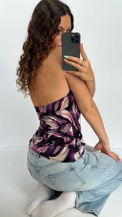 00s purple halter cami- size M