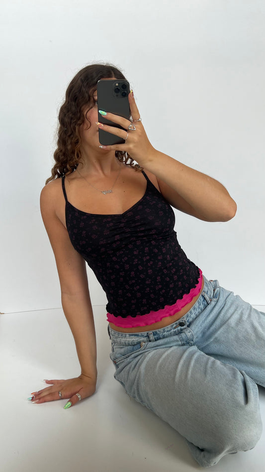 00s black pink cami- size M