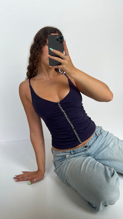 00s purple rhinestone cami- size S