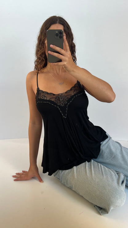 00s black babydoll cami- size M