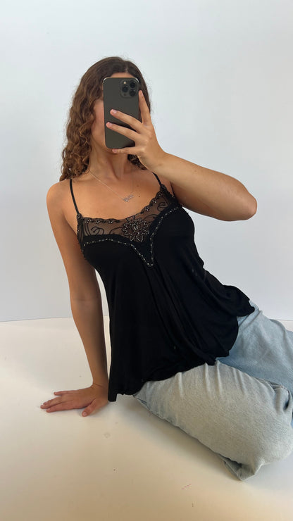 00s black babydoll cami- size M
