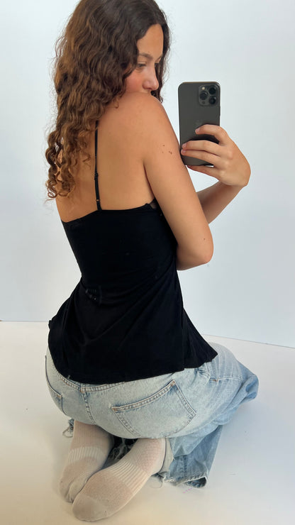 00s black babydoll cami- size M