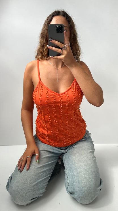 00s orange bow cami- size M