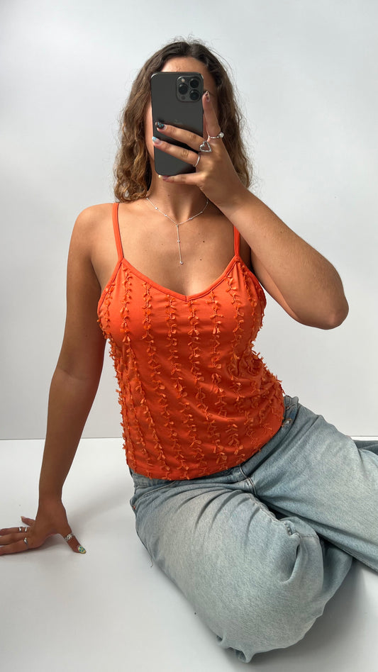 00s orange bow cami- size M