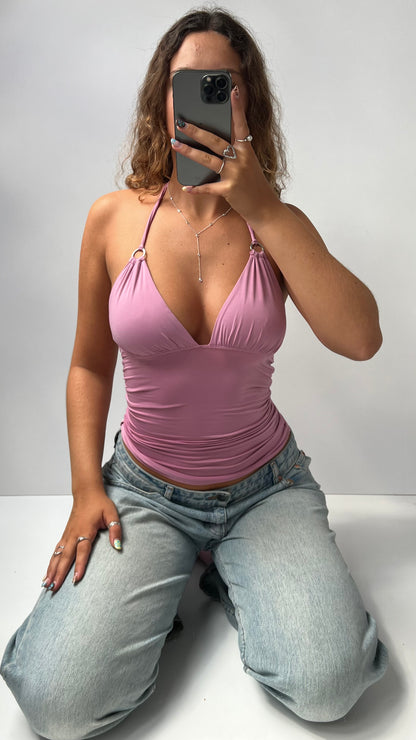 00s pink halter cami- size XS
