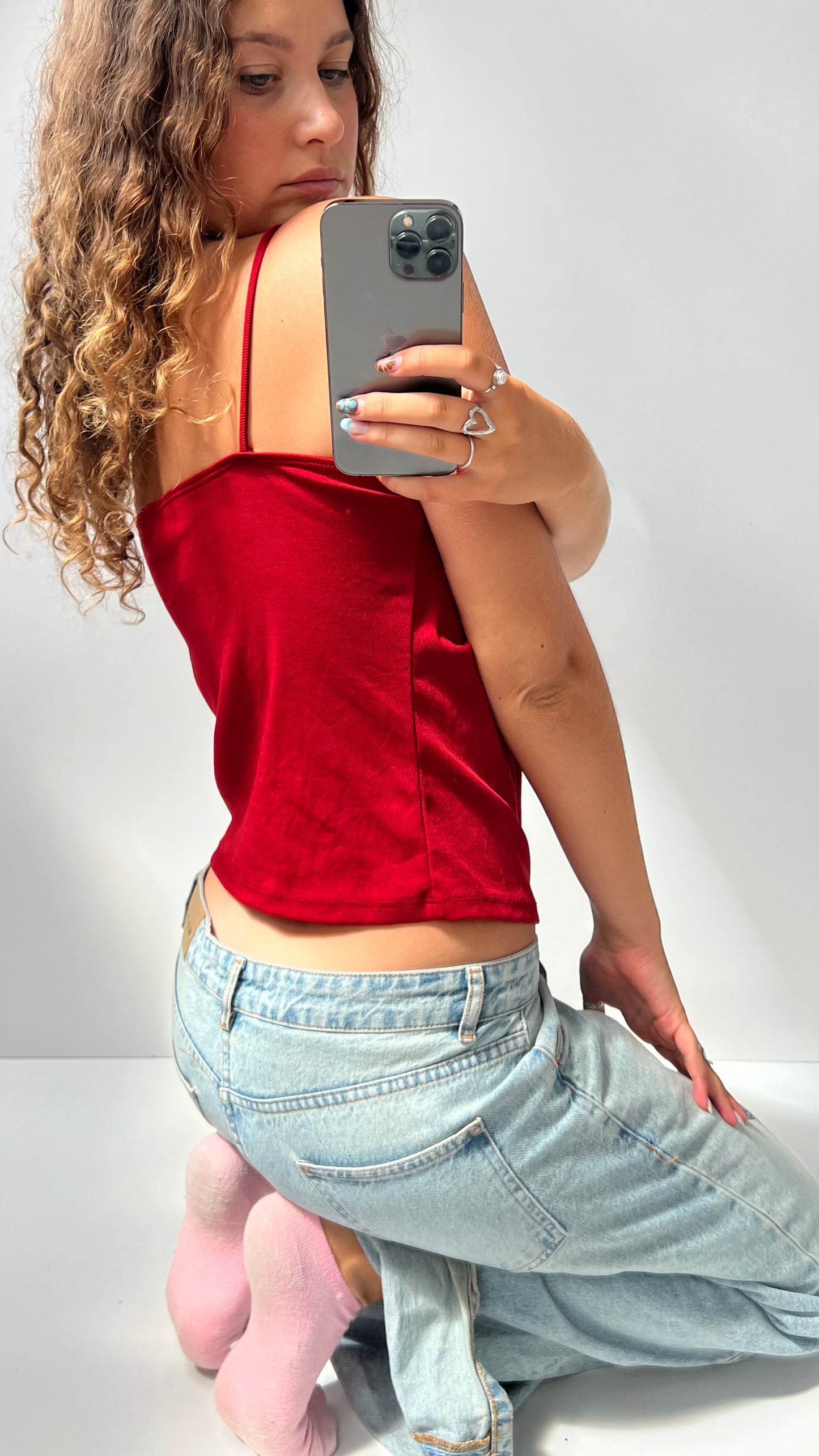 00s red o ring halter cami- size XL