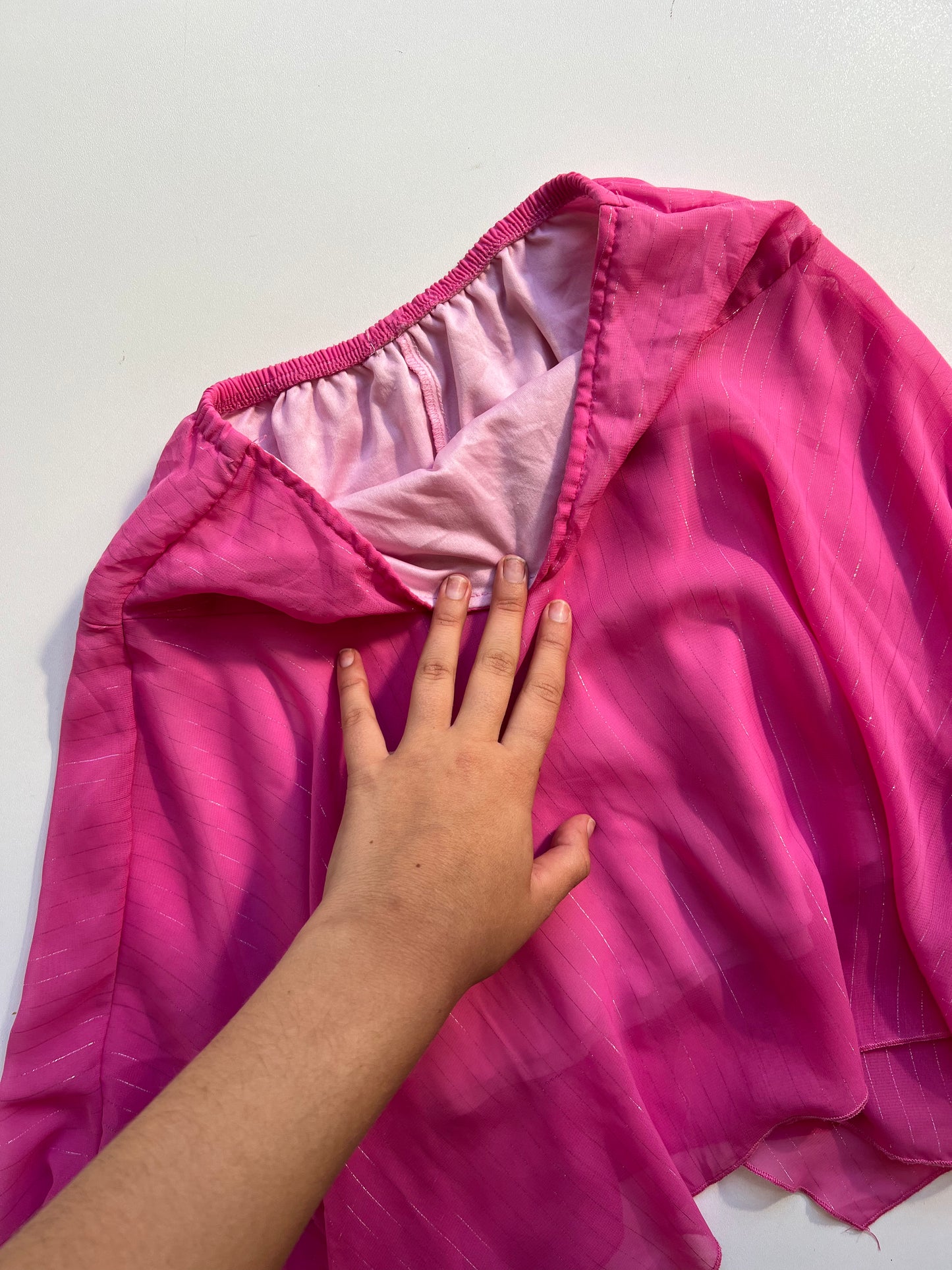 00s pink mesh asymmetric midi skirt- size XS