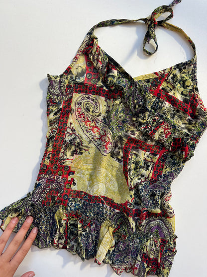00s paisley mesh cami- size XS