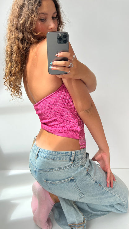 00s pink sequin cami- size S