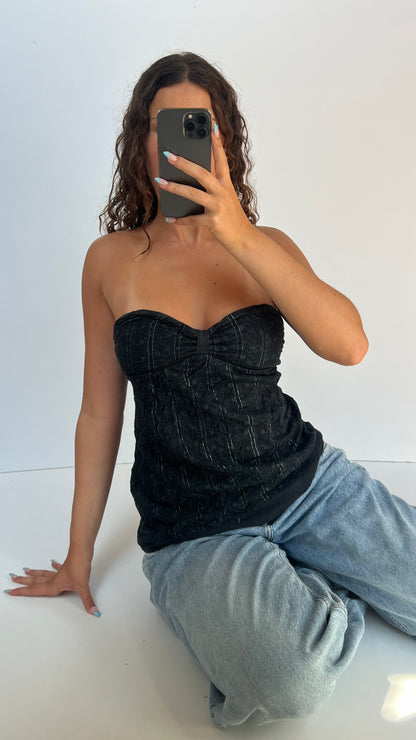 00s black floral cami- size M