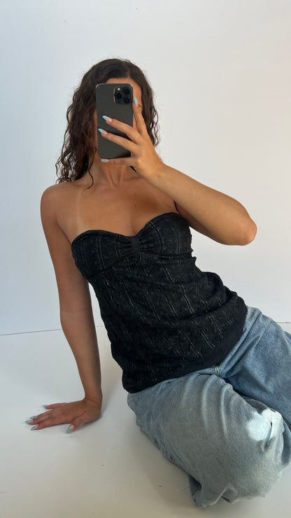 00s black floral cami- size M