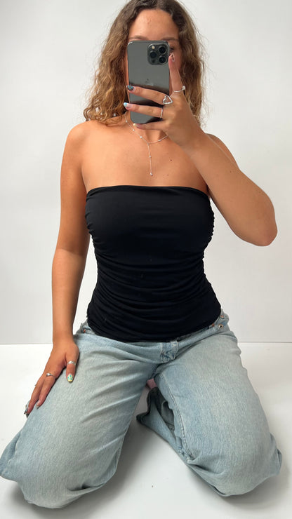 00s black strapless cami- size S