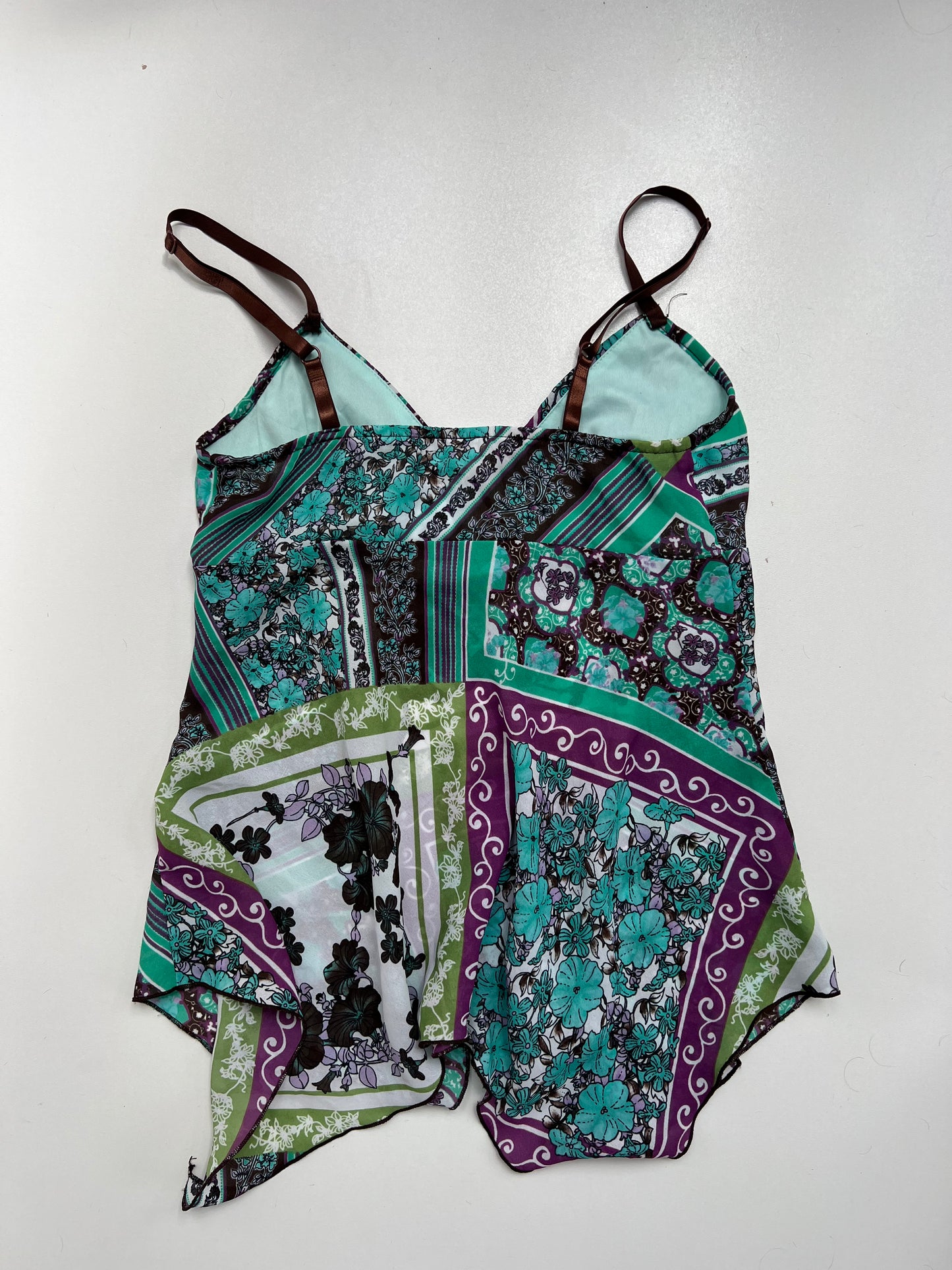 00s blue mesh babydoll cami- size XS