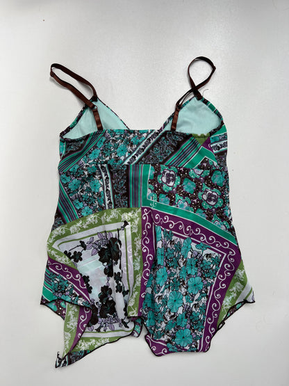 00s blue mesh babydoll cami- size XS