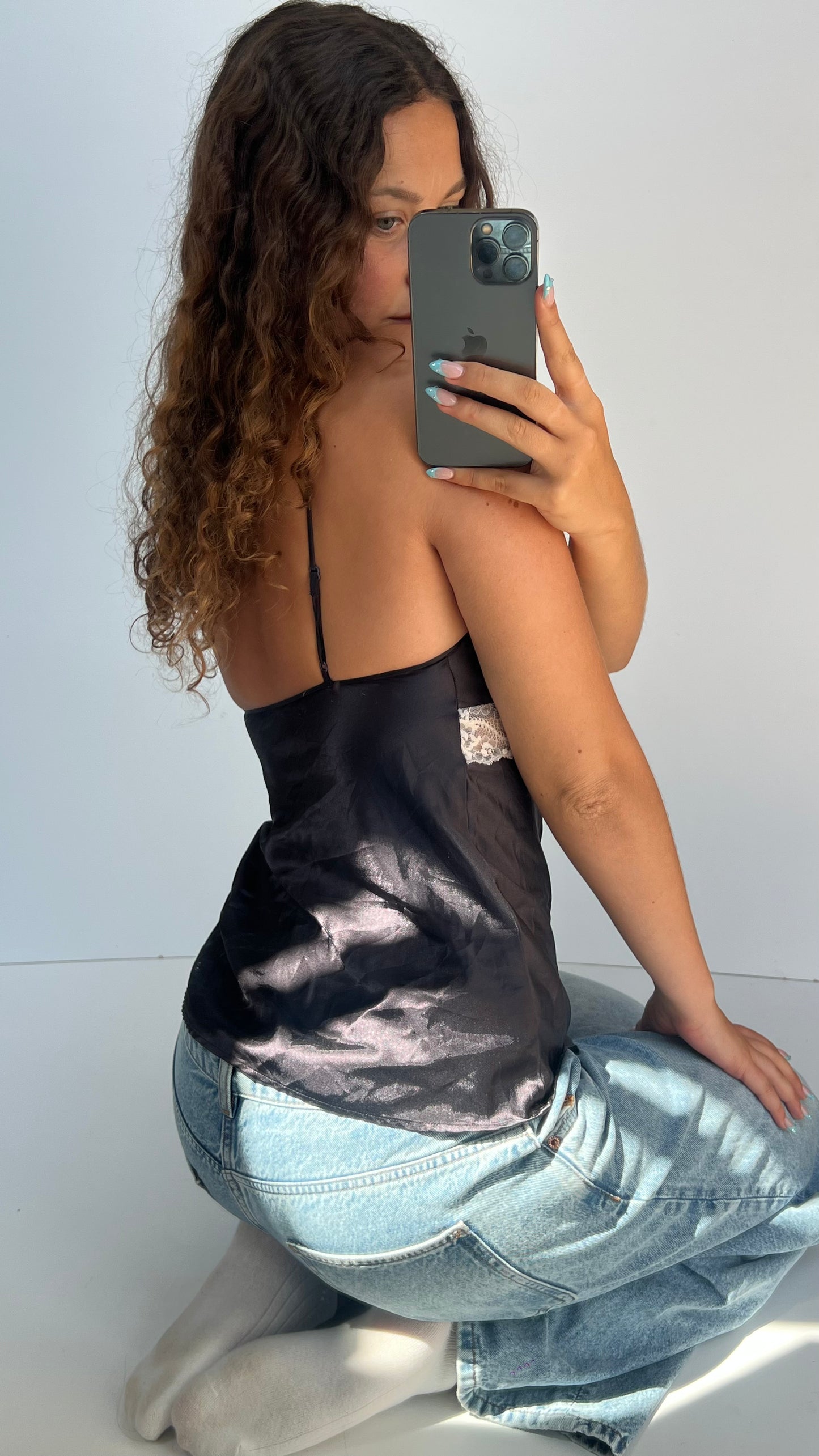 00s navy lace cami- size XS