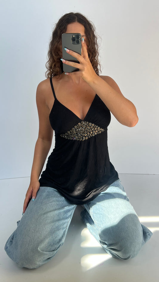00s black gem babydoll cami- size S