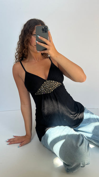00s black gem babydoll cami- size S