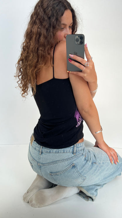 00s purple halter top- size L