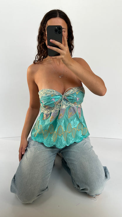 00s blue babydoll cami- size M