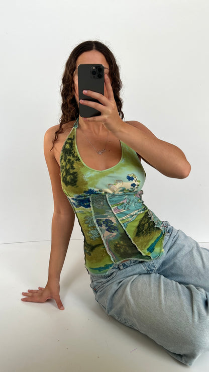 00s green mesh cami- size S