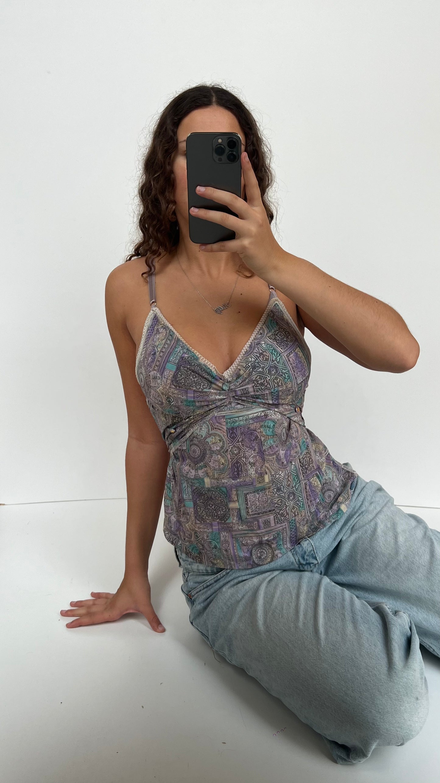 00s purple mesh cami- size M