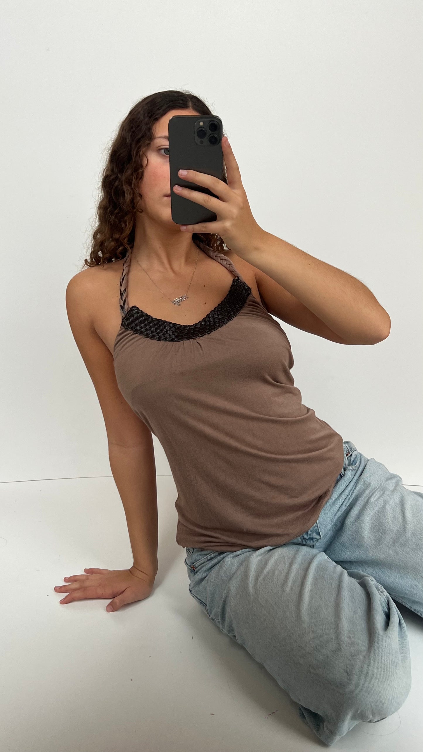 00s brown babydoll cami- size S/M