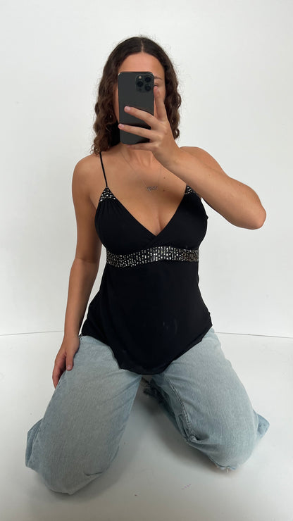 00s black sequin cami- size M/L