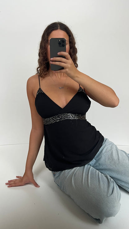 00s black sequin cami- size M/L
