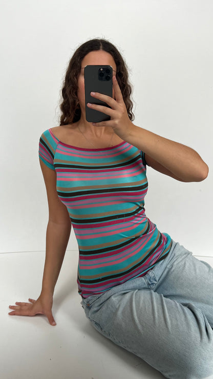 00s Miss Sixty backless striped top- size XS