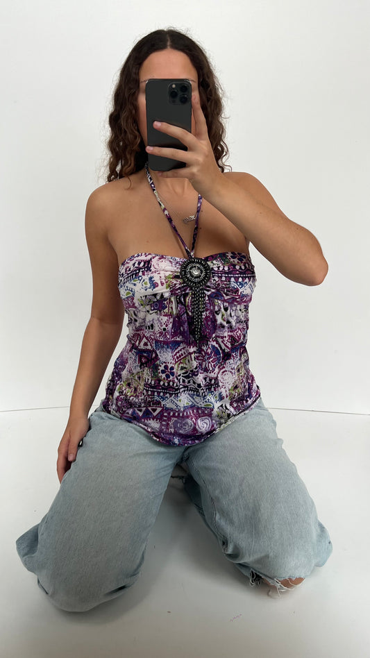 00s purple halter cami- size S